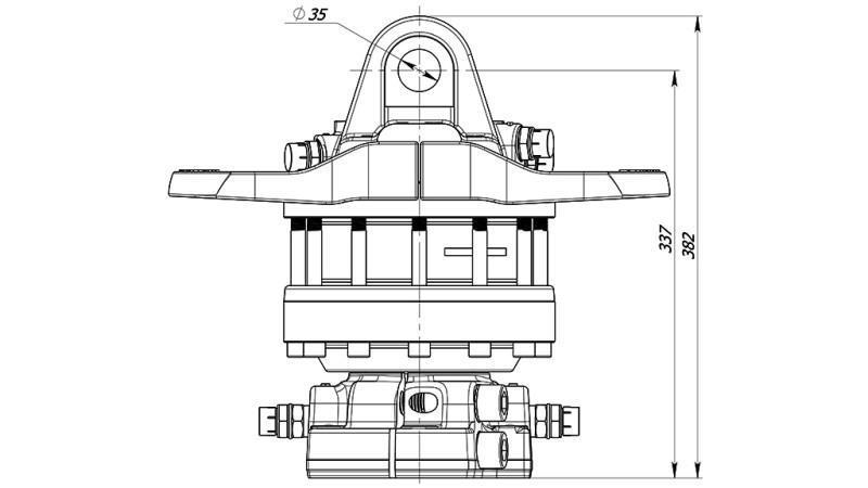 HYDRAULIC ROTATOR 10000/5000 KG WITH FLANGE 2PR