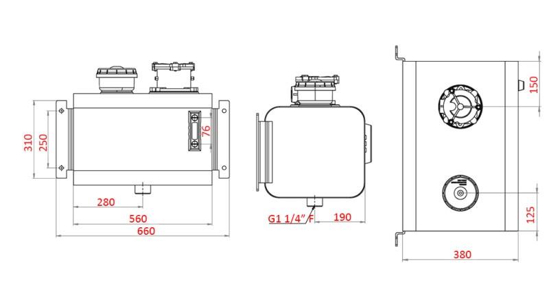 REZERVAR METALNI TOP 60 Lit 310x380x560mm