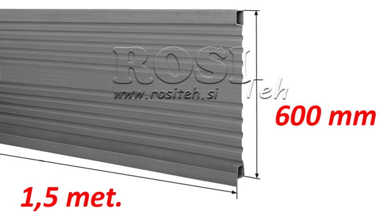 KÄRRYTÄYTTEEN SIVU 1,5 METRIN - KORKEUS 600 mm