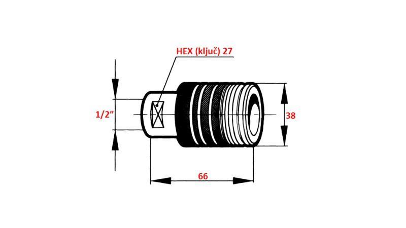 SCHNELL KUPPLUNG TRACTOR WEIBLICH PUSH - PULL 1/2