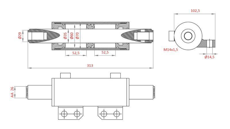 HYDRAULISK STYRINGSCYLINDER MF 0013901U1