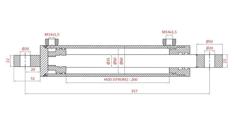 HYDRAULIKLENKUNG ZYLINDER SAME OEM-264.6342.4/11