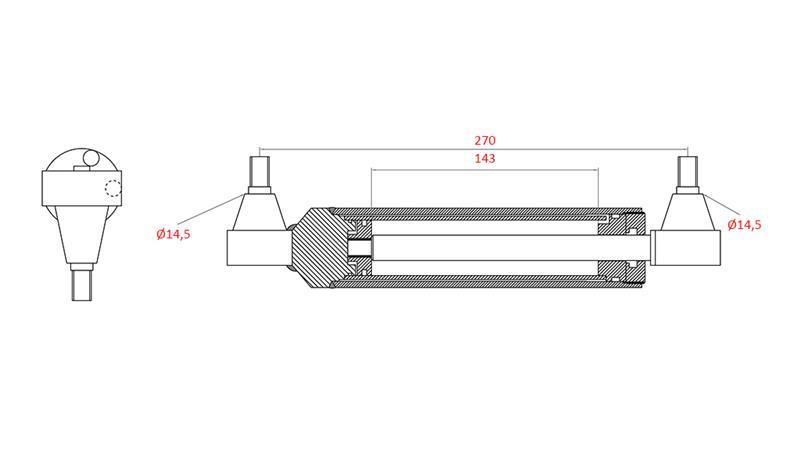 CILINDRO DE DIRECCIÓN HIDRÁULICA MASSEY FERGUSON OEM-3401240M91, 0011403U91, 192749M92, 168009M92, 183