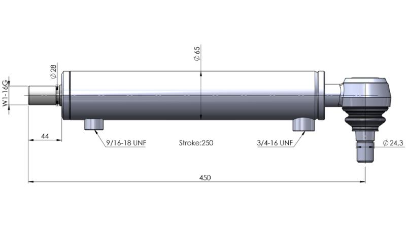HYDRAULISK STYRINGSCYLINDER CASE OEM-435662A1