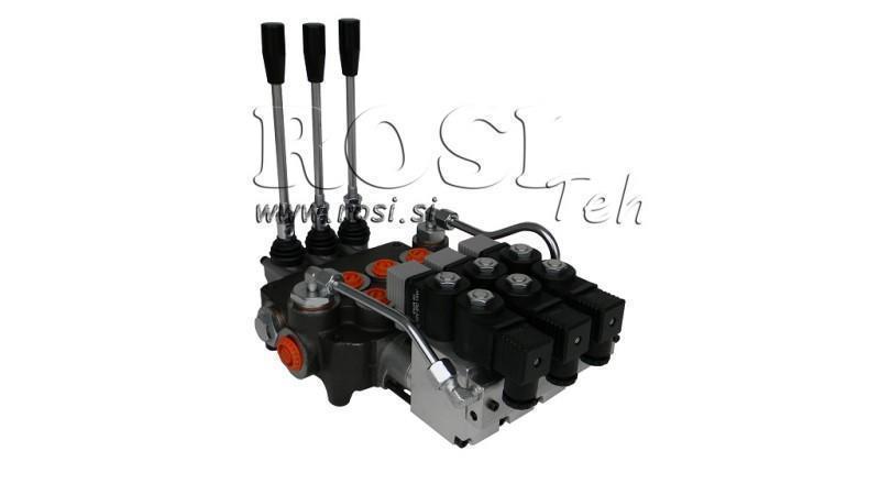 HIDRAULIKUS SZELEP 3xP80 - EO 12V
