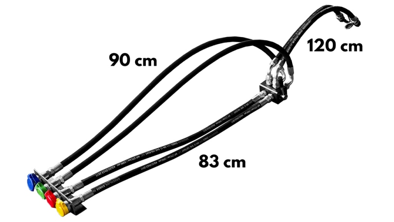 HAND DISTRIBUTION VALVE WITH HOSES FOR TRACTOR TIPPER OUTPUT DF-6/2 60LIT/MIN