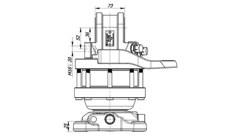 ROTATORE IDRAULICO 4500/2250 KG CON FLANGIA