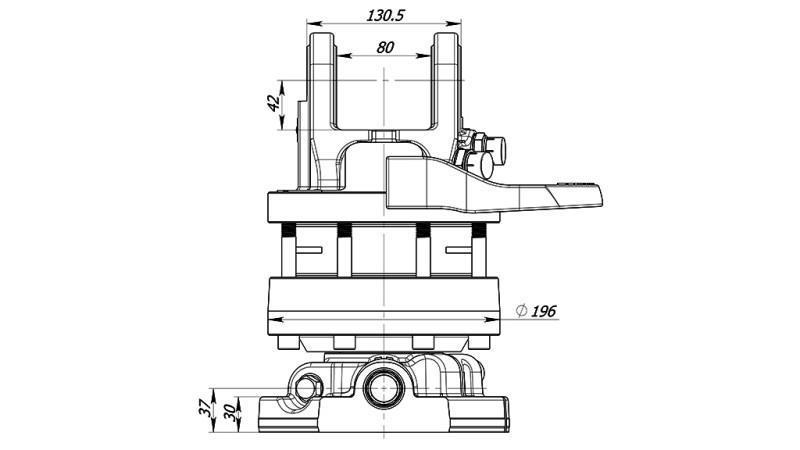 HIDRAULIČNI ROTATOR 6000/3000 KG SA PRIRUBNICOM