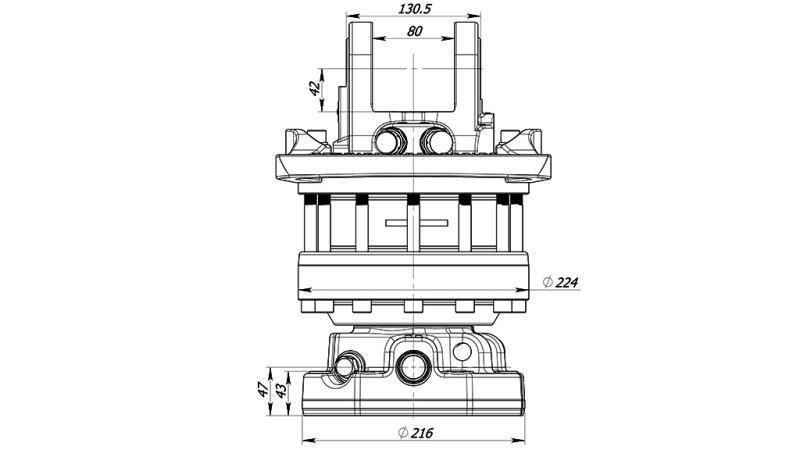 HIDRAULIČNI ROTATOR 10000/5000 KG SA PRIROBNICOM 2PR