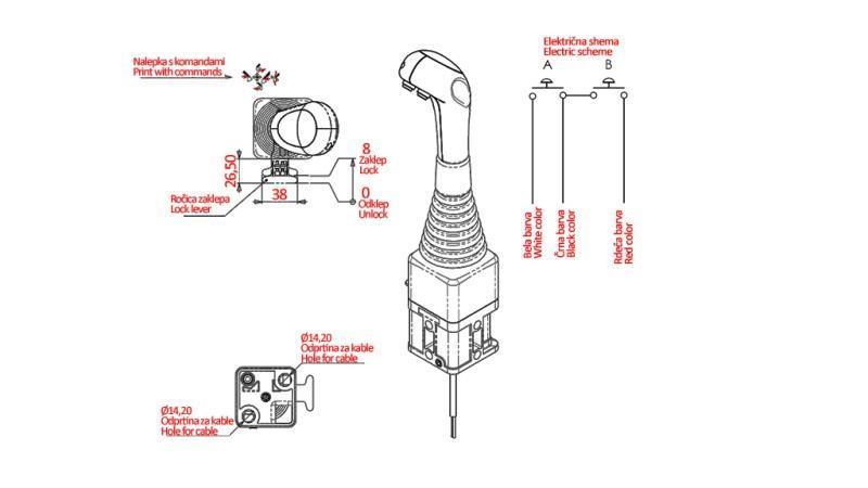 JOYSTICK NIMCO PRE LANOVOD  GUĽKY - 2x TLAČIDLO