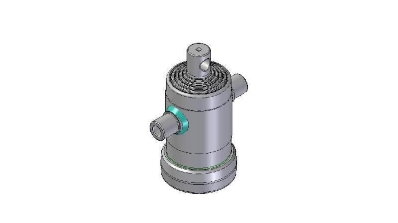 3050F -TELESKOPZYLINDER STANDARD/LOCH 5 STUFEN HUB 690 FI 124