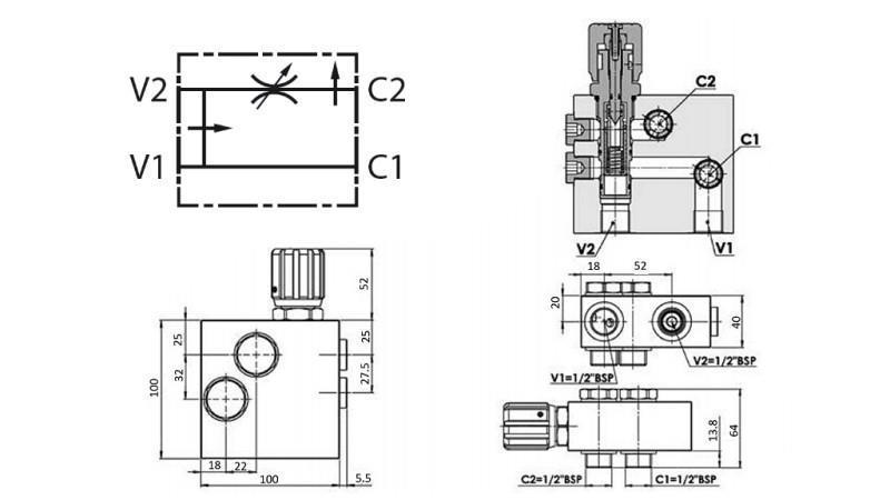 HYDRAULIC PRIORITY VALVE FOR HYDRAULIC MOTOR MS