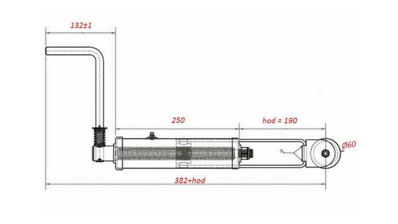 THREADED LEVER FOR TRAILER HAND BRAKE  WITH PULLEY