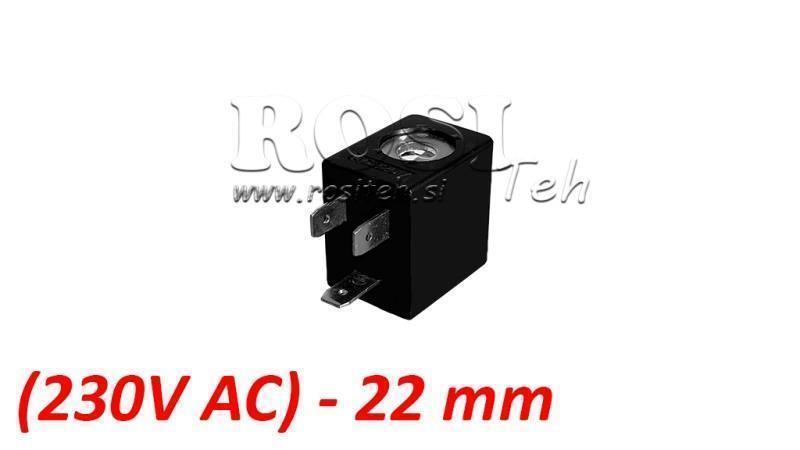 (22) EL. MAG. SPOEL 230V AC 4.5VA VOOR PNEUMATISCHE VAAK 1/4-3/8-1/2