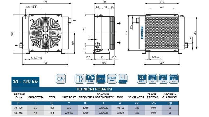 HIDRAULIKUS OLAJHŰTŐ AC 230V HY02401 30-120 LIT