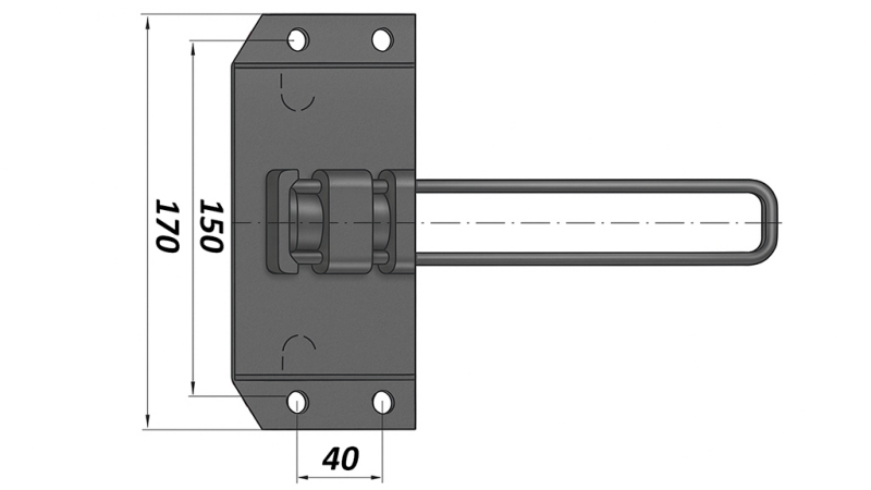 SUPORTE PARA CUNHA METÁLICA 1.600 KG