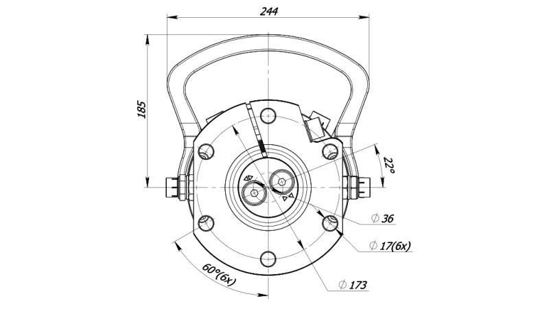 HIDRAULIČNI ROTATOR 6000/3000 KG SA PRIRUBNICOM