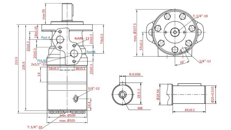 HIDROMOTOR B/MR 80 - Z ZAVORO
