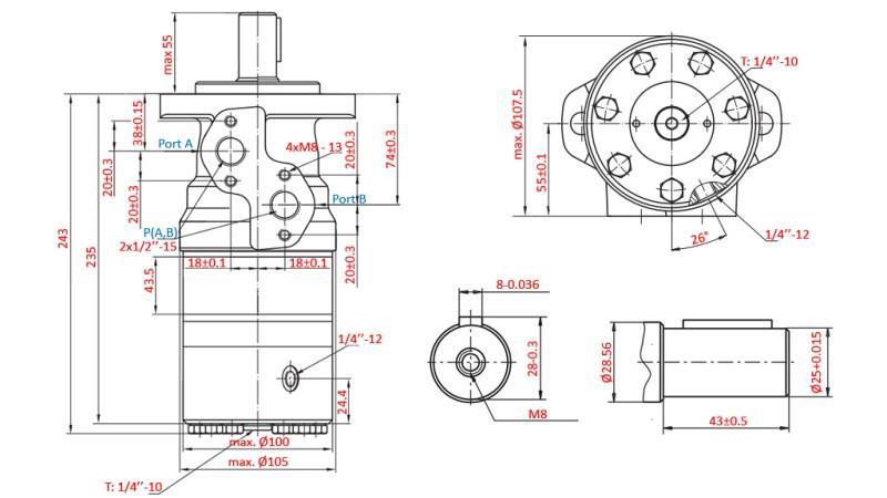 HIDROMOTOR B/MR 250 - Z ZAVORO
