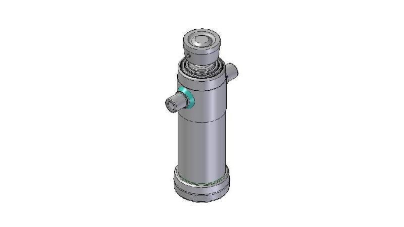 4034S -TELESCOPIC CYLINDER STANDARD/BALL 3 STAGES STROKE 1043 DIAMETER 124