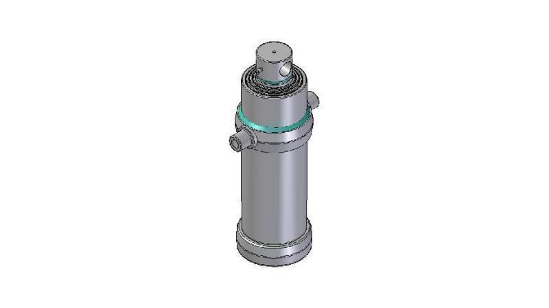 4049F -TELESKOPZYLINDER STANDARD/LOCH 4 STUFEN HUB 2510 FI 190