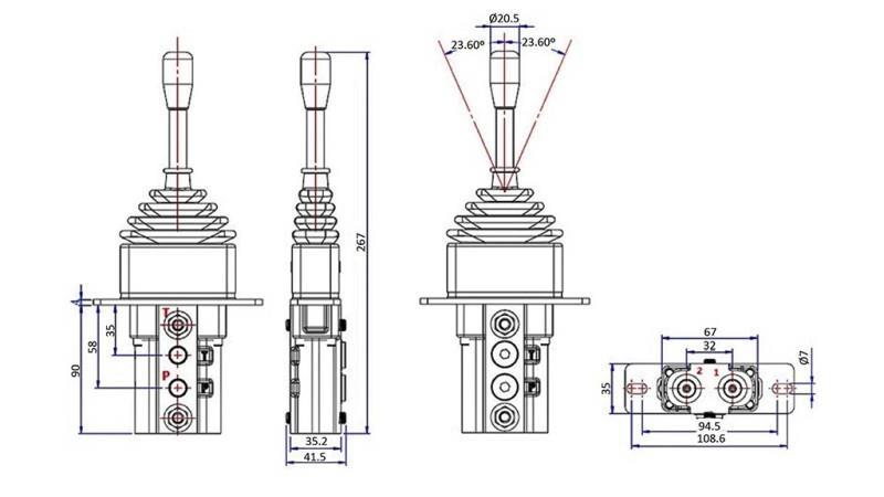 JOYSTICK IDRAULICO SENZA BLOCCO