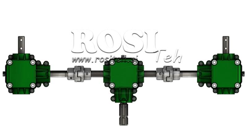 REDUKTORU KOMPLEKTS 1:1.44 (27HP-20KW) IZPLATĪTĀJAM L:800 ČUGUNA AR DROŠĪBAS SISTĒMU
