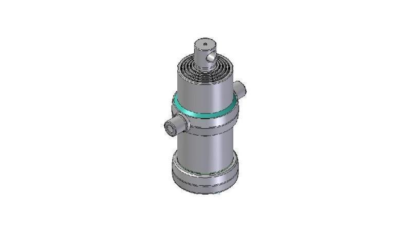 5001F -TELESKOPZYLINDER STANDARD/LOCH 5 STUFEN HUB 1520 FI 170