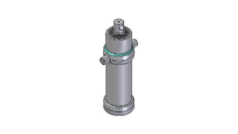 5002F -TELESKOPZYLINDER STANDARD/LOCH 5 STUFEN HUB 2470 FI 170
