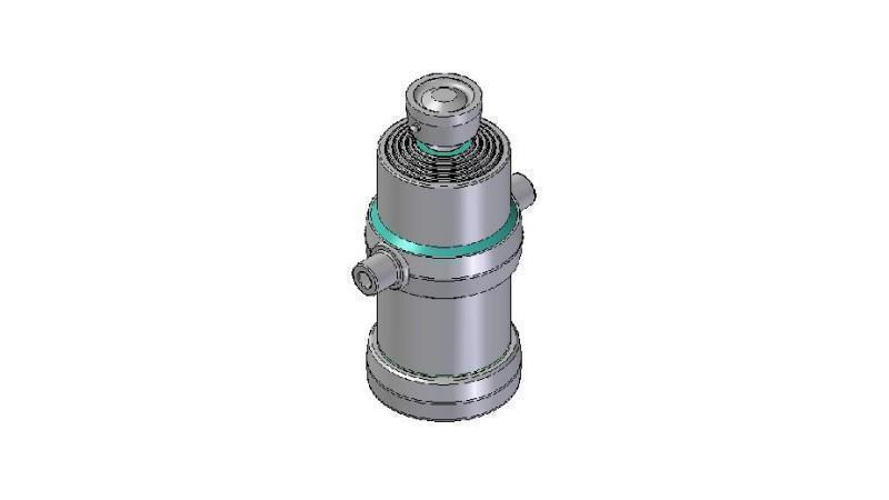 5006S -TELESCOPIC CYLINDER STANDARD/BALL 5 STUFEN HUB 1500 DURCHMESSER 190