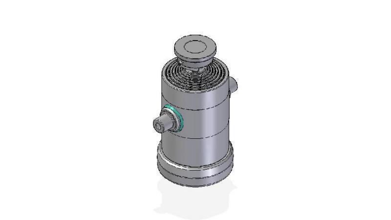 7032S -TELESCOPISK CYLINDER STANDARD/BALL 7 TRIN REJSE 1992 DIAMETER 240