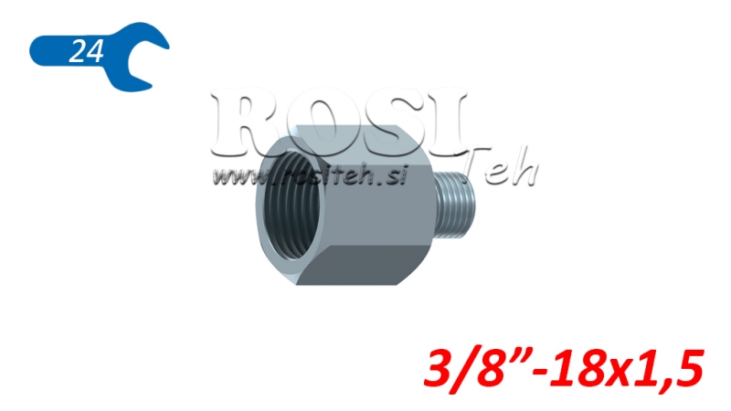 HIDRAVLIČNI ADAPTER MOŠKI-ŽENSKI 3/8-18x1,5