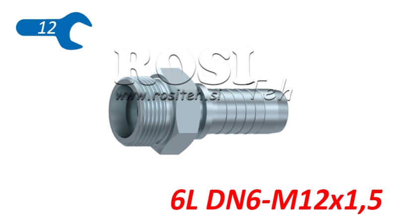 HIDRAVLIČNI PRIKLJUČEK CEL 6 L MOŠKI DN6-M12x1,5