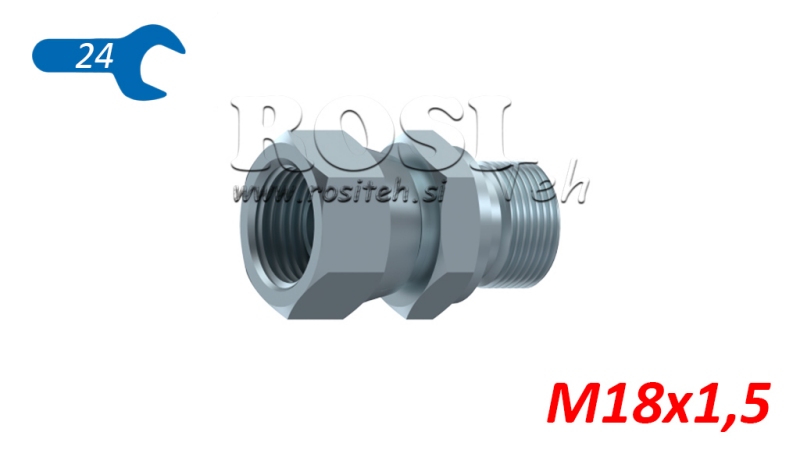 HIDRAULIČNI DVOSTRUKI VIJAK S OKRETNOM MATICOM M18x1,5