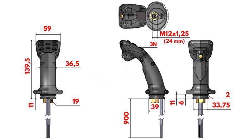 FERNBEDIENUNG JOYSTICK - 6 TASTEN