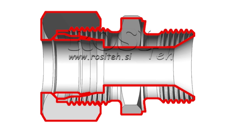 HIDRAVLIČNI DVOVIJAČNIK Z MATICO AL15-BSP3/8