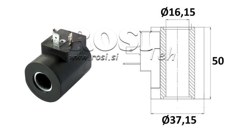 ELEKTRO MÁGNESES TEKERECS 230VAC - SAE10 - fi 16,15mm-50mm 26W IP65