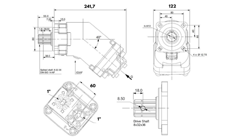 HYDRAULINEN VALURAUTAPUMPPU 107CC BANANA