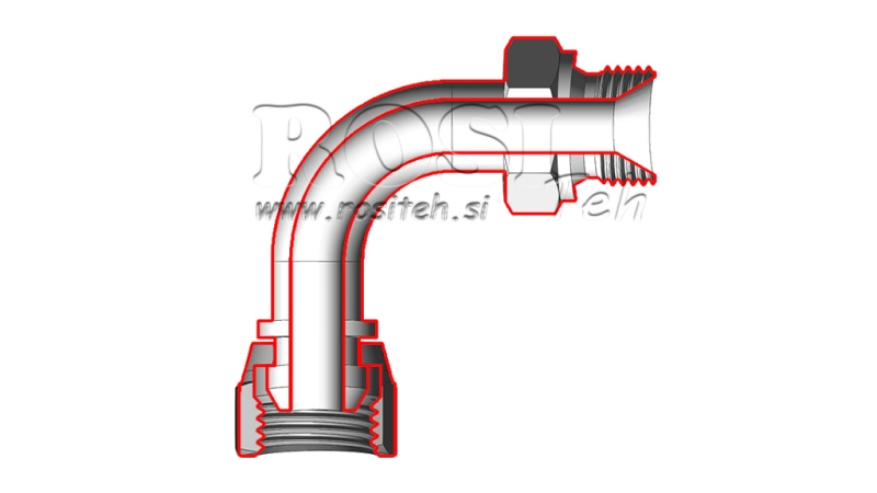 HIDRAULIČNO KOLJENO 90° BSP MUŠKI-ŽENSKI 3/4