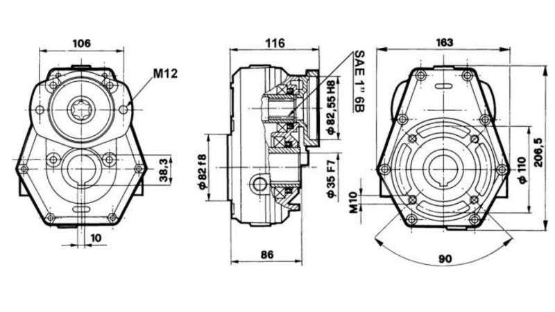 REDUKTOR-MULTIPLIKATOR AL 2:1 ZA HIDROMOTOR MP+ MR