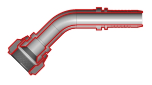 JIC74°-GOMITO-FEMMINA-45°