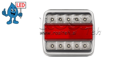 LED BAKLJUS FÖR VAGN KOMBINATION 4 FUNKTIONER 12V VIT