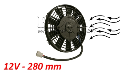 VENTILATEUR AXIAL 280MM PUSH 12V