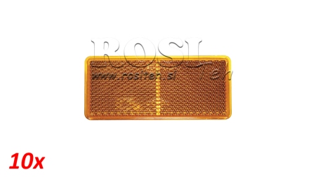 RECTANGULAR REFLECTORS ORANGE 105X48 (10PCS)