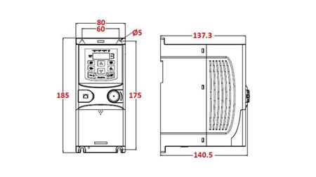 FREQUENZUMWANDLER-INVERSER 3Phasen 1.5kW GD20-1R5G-4-EU