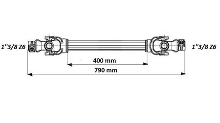 ECO KARDAN 790mm 35-60PS STANDARD - Abmessungen