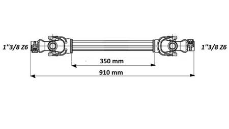 ECO KARDAN 910mm 30-75PS MIT FREIEM FLUSSANSCHLUSS - Abmessungen