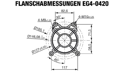 BENZINSKI MOTOR EG4-420cc-9,6kW-13,1HP-3.600 U/min-H-KW25x88.5-RUČNI POGON