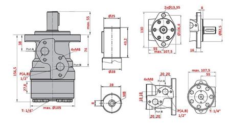 MOTORE IDRAULICO MR 160