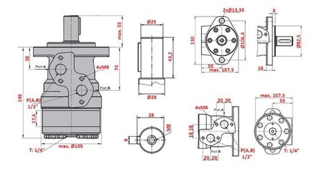 HYDRAULICKÝ MOTOR MR 100